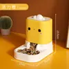 Dispensador de agua para gatos, comedero para perros, alimentador automático, inalámbrico, no eléctrico, alimentación y bebida automáticas, previene el mojado de la boca