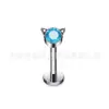 Uña de Labio de Titanio F136 Gato Diamante Checo Uña de Oreja Uña de Hueso de la Oreja Piercing de Aleación de Titanio G23 Joyería Uña de Oreja de Gato Uña Coclear