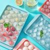 Forma de Cubos de Gelo Bandeja de Gelo Esférica Bola de Gelo Redonda Autocriada Comestível Caixa de Cubos de Gelo Congelados para Geladeira Artefato de Fazer Gelo de Silicone