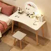 Penteadeira nórdica quarto apartamento pequeno simples moderno mesa de maquiagem celebridade da internet mesa simples mesa integrada penteadeira