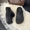 Sapatos Fechados Simples com Textura e Solado Grosso para Mulheres, Novos Antiderrapantes 2026 Moda Sandálias Meia-Bota com Aumento de Altura para Mulheres