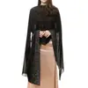 Vestido de noche para mujer, chal de gasa con imitación de diamantes de imitación, bufanda brillante, suave y transparente, para boda, fiesta, graduación, velo