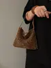 Kebidou Moda Estampa de Leopardo Pequena Bolsa Tote 2026 Nova Bolsa Feminina Couro Fosco Tendência Europeia e Americana Bolsa de Axila Bolsa Transversal