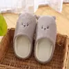 Novo fundo macio urso bonito casa piso de madeira antiderrapante chinelos silenciosos inverno quente casal chinelos de algodão