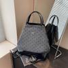 Bolso de Lona de Gran Capacidad para Viajes Diarios para Mujer 2026 Nuevo Estilo Coreano Bolso Tote de Lunares Bolso de Hombro Versátil