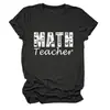 Camiseta Casual de Moda para Mujer con Cuello Redondo y Mangas Cortas, para Exportación, de Profesor de Matemáticas, Amazon eBay Sitio Independiente