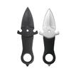 Cuchillo de supervivencia para exteriores con anillo para el dedo para colgar en el cuello, mini cuchillo recto para frutas, cuchillo de bolsillo portátil, cuchillo de garra para defensa personal