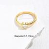 Australia y antiguas fuentes transfronterizas de bienes Europa y Estados Unidos popular diseño simple Viento INS amor circón Oro Anillo abierto punto