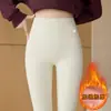 Pantalones de tiburón para mujer primavera otoño estilo nuevo ropa exterior control de abdomen realce de glúteos pantalones de yoga con terciopelo interior cintura alta sin costuras capa base de fitness