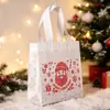 Bolsa de regalo navideña transfronteriza, bolsa blanca para dulces, bolsa de regalo de snacks y galletas de Santa Claus y renos