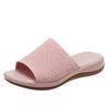 2022 nuevo comercio exterior talla grande primavera y verano tejido volador suela de poliuretano transpirable casual zapatos de playa zapatillas de suela plana para mujer