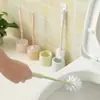Conjunto de Escova Sanitária para Limpeza de Banheiros, Uso Doméstico, Sem Cantos Mortos, Escova Pequena para Banheiro com Base, Ferramenta de Banheiro Infantil para Sentar e Agachar