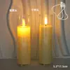 Vela Electrónica LED Recargable por USB con Control Remoto, Vaso Transparente Acrílico, Accesorio de Decoración para el Hogar en Fiestas, Luz de Ambiente