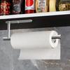 Venta Caliente Transfronteriza Soporte para Papel de Cocina de Acero Inoxidable Sin Taladrar Soporte para Rollo de Papel de Gabinete Soporte para Papel de Cocina Estante para Toallas de Baño Negro