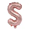 Decoração de Aniversário Casamento Versão Americana Balões de Filme de Alumínio com Letras 16 polegadas Letras A-Z Balões de Folha de Alumínio Rose Gold Atacado