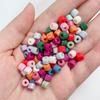 Venta caliente transfronteriza acrílico multicolor degradado color sólido cuentas barril cilindro 6mm misma cadena para teléfono móvil ins accesorios de joyería con cuentas
