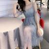 Vestido de Otoño de Manga Media de Celebridad de Internet Hada Súper Hada Popular Ropa de Otoño para Mujer 2024 Ropa de Verano de Moda Nuevo Estilo