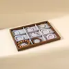 Bandeja para Joyería de Pulsera con Veta de Madera de Nogal Negro, Bandeja de Exhibición para Joyería, Anillos, Pendientes, Bandeja de Visualización
