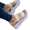 Transfronterizo 2023 nuevo verano comercio exterior talla grande con sandalias de cuña de viento dulce fabricantes femeninos venta al por mayor