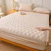 Sábana Bajera Impermeable de Color Sólido Transfronteriza Ajustada Pieza Única Engrosada Acolchada Barrera contra Orina Cubierta de Cama Hoja Protectora de Colchón de Fábrica
