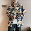 Camisa de Pana de Manga Larga Holgada Talla Grande para Hombre Tendencia Estilo Universitario Casual Coreano Chaqueta para Hombre Tendencia