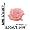 Patch de Bordado de Flor Rosa com Glitter Novo Estilo Patch Floral com Adesivo Termocolante para Decoração de Jaquetas, Sapatos e Malas