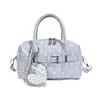 Bolso de Mano de Lunares y Bloques de Color para Mujer 2026 Nuevo Casual Simple Bolso Almohada Verano Texturizado Bolso Cruzado para Viajes Diarios