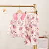 Pijama Infantil 2026 Primavera e Outono Manga Longa Novo Gola Boneca Princesa Desenho Animado Estilo Fino Conjunto de Roupa de Casa para Meninas
