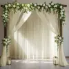 Pantalla de fondo hexagonal transfronteriza de Amazon, mosquitero para ventana, tela de fondo para fotos de boda, cortina de gasa, fabricantes