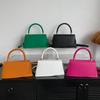 Bolso pequeño texturizado estilo occidental para mujer 2024 Nuevo Verano de mano para ir al trabajo color sólido bandolera moda portátil bolso cuadrado pequeño
