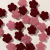 Invierno temprano nuevo vino tinto terciopelo flocado flor pequeña accesorios pendientes DIY tocado accesorios para el cabello pasador material venta al por mayor