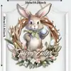 Transfronteiriço 2025 Produto Novo Criativo Flores da Primavera Festa do Coelho Mensagem de Boas-Vindas à Porta Placa de Madeira de Páscoa