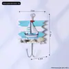 Gancho Decorativo de Âncora de Barco Mediterrâneo Gancho para Sala de Estar Entrada Quarto Infantil Loja de Roupas Gancho para Casaco Gancho de Parede Oceânico