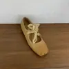 Zapatos Mary Jane para mujer con aumento interno de altura y punta cuadrada, colección de verano 2026, adecuados para combinar con faldas, zapatos de ballet con lazo, zapatos de noche