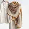 Estilo popular D Grande marca Animal Print Xale de alta qualidade Luz Luxo Lã de seda Cachecol longo Imitação de cashmere Cachecol de luxo leve