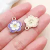 Estilo Ins Morado Soñador Aleación Goteo de Aceite Pluma Corazón de Uva Colgante DIY Pendientes Llavero Pulsera Accesorios de Joyería