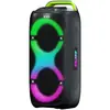 Caixa de som portátil para festas de melhor venda transfronteiriça, com 2 alto-falantes de 8 polegadas, 150W, Bluetooth e iluminação ambiente colorida