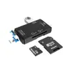 Leitor de Cartão 6 em 1 USB/Tipo-C/Micro Multi-Interface Neutro Leitor de Cartão SD/TF Adequado para Celulares e Computadores