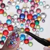 Arte de Uñas Popular Transfronterizo Diamante Redondo Grande y Pequeño Diamante de Fondo Plano Colorido Decoración Mixta Mono Pequeño Joyería para Uñas Venta al por Mayor Mixta