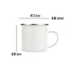 Taza de Agua de Hierro Esmaltado Clásica Jarra de Té Nostálgica Antigua Cepillado de Dientes Infantil Personalizada Personalizada Vasos para Enjuague Bucal Licor Hogar