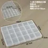 Caixa de armazenamento de plástico com grade para mesa 10 15 24 grades botão transparente acessórios de pesca joias cosméticos caixa de embalagem