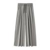 Pantalones de Pierna Recta Elásticos de Seda de Hielo con Rayas Verticales Cleanfit para Hombre Estilo Perezoso de Verano Pantalones de Vestir de Caída Pantalones Delgados Americanos