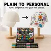 Marcadores de tecido de 48 cores para bonés de beisebol, roupas, bolsas, canetas de grafite, canetas de arte em tecido manual para pais e filhos, material de pintura DIY