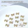 Acessórios de Unha Artística Laço de Zircônia Estilo Japonês Tendência Laço Ultra Brilhante Luxo Zircônia Pérola Diamante Decoração de Unha