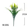 Flor de Plástico Falsa de Lavanda de 7 Picos, Hierba Cola de Perro, Flor Decorativa para Ambiente del Hogar, Planta Verde Decorativa para Boda, Planta en Maceta
