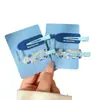 Pinza para el Cabello sin Costuras con Letra de Arándano para Mujer, Pinza de Pato Dulce para Flequillo de la Frente, Pinza para el Cabello de Niña, Accesorio para el Cabello