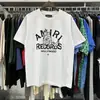 AM1R1 ICON Marca de Moda de Nicho Paloma de la Paz Estampado de Letras Cuello Redondo Holgado Manga Corta Camiseta para Hombres y Mujeres Pareja Manga Media