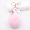 Bolsa de bola de pelo de unicornio de venta caliente transfronteriza llavero para coche colgante de mochila accesorios para mochila regalo colgante al por mayor