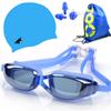 Set de Gafas de Natación Gafas de Natación para Adultos Impermeables y Antivaho Gafas de Natación de Alta Definición Equipo de Natación Gorro de Natación de Silicona Se Puede Enviar en Nombre de