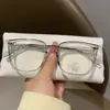 Gafas de Montura Negra Anti Luz Azul Estilo Celebridad de Internet para Mujer Montura de Gafas Pequeña para Mostrar la Cara Sin Distorsión Gafas para Miopía Leve Montura de Gafas de Moda Versátil para Todo